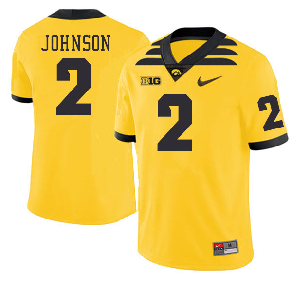 Men #2 Kaleb Johnson Iowa Hawkeyes College Football Jerseys Stitched-Gold